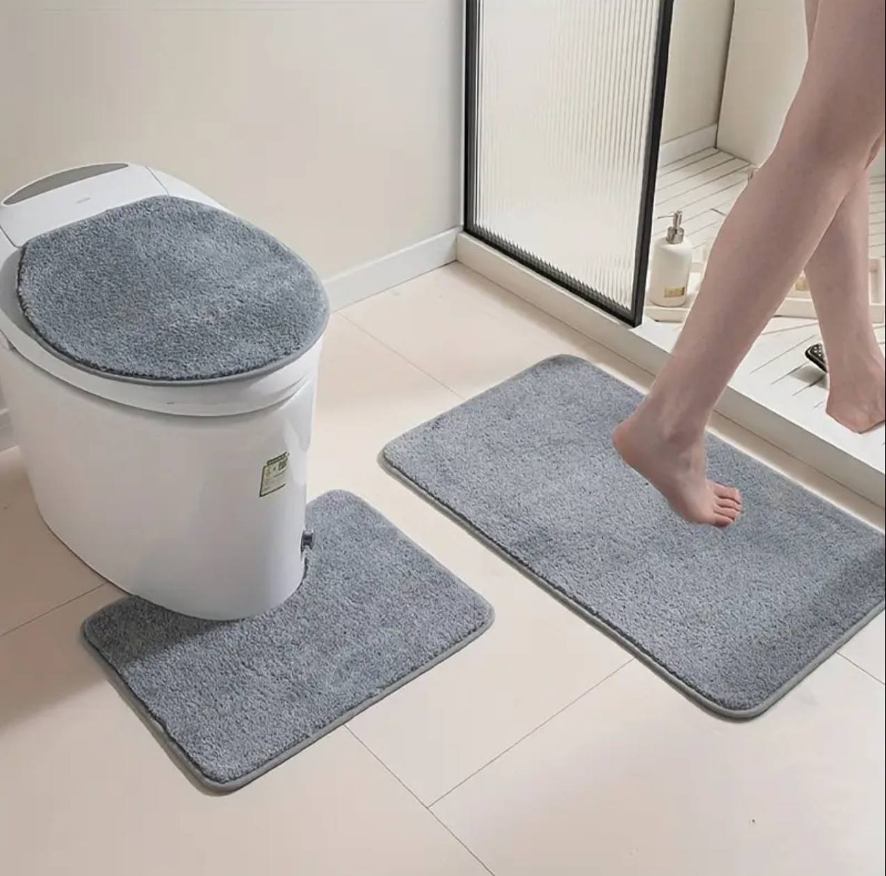 Bathroom/Toilet 3pcs mats /sets