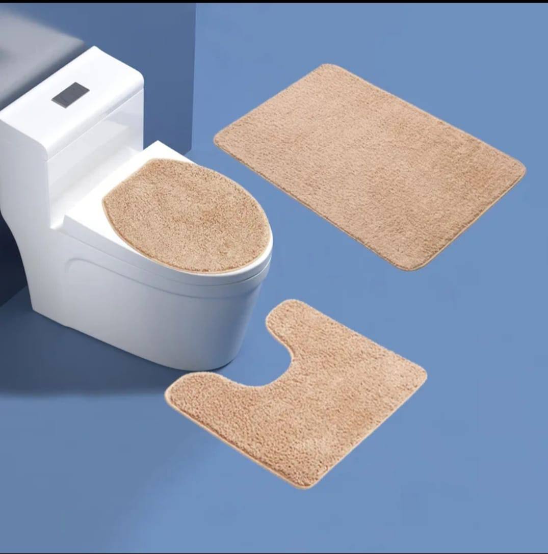 Bathroom/Toilet 3pcs mats /sets