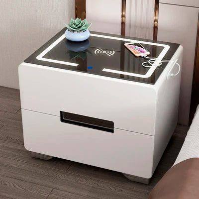 Bedside table with LED Lighting & Smart Charging interface