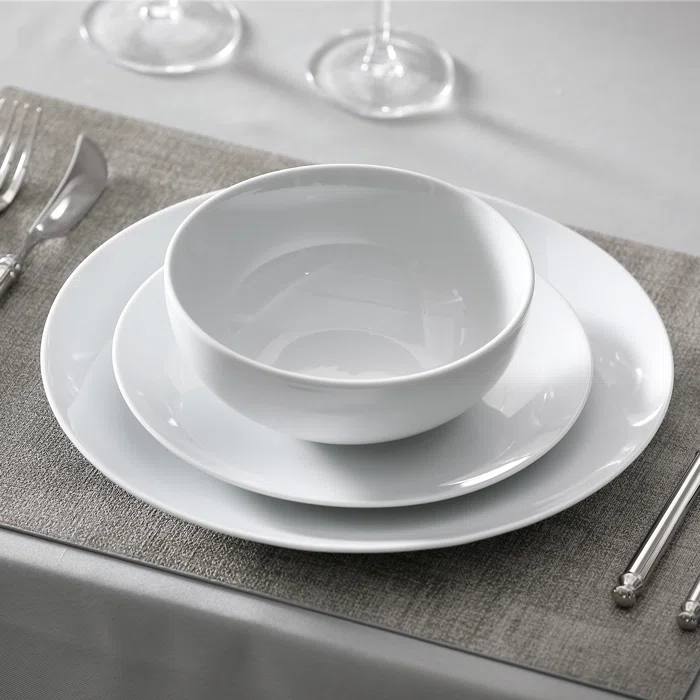 White ceramic Dinner set 24pcs