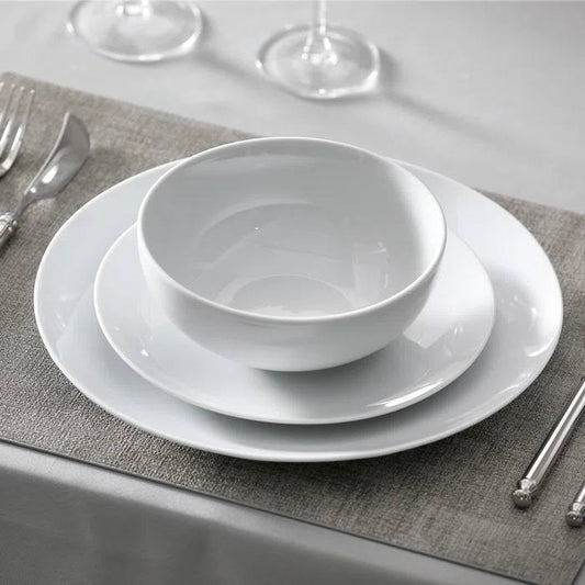 White ceramic Dinner set 24pcs