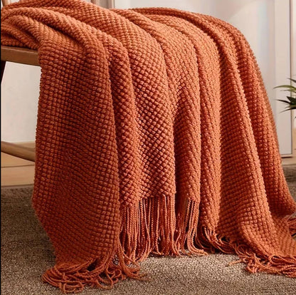 Knitted fleece blankets