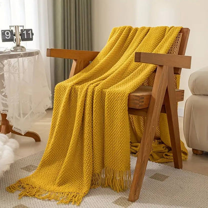 Knitted fleece blankets