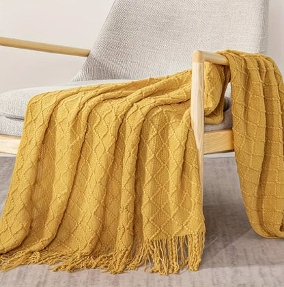 Knitted fleece blankets