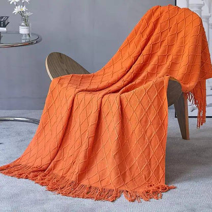 Knitted fleece blankets