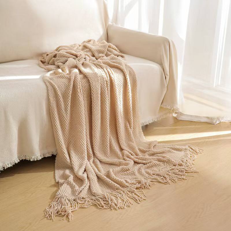 Knitted fleece blankets