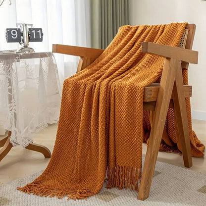 Knitted fleece blankets