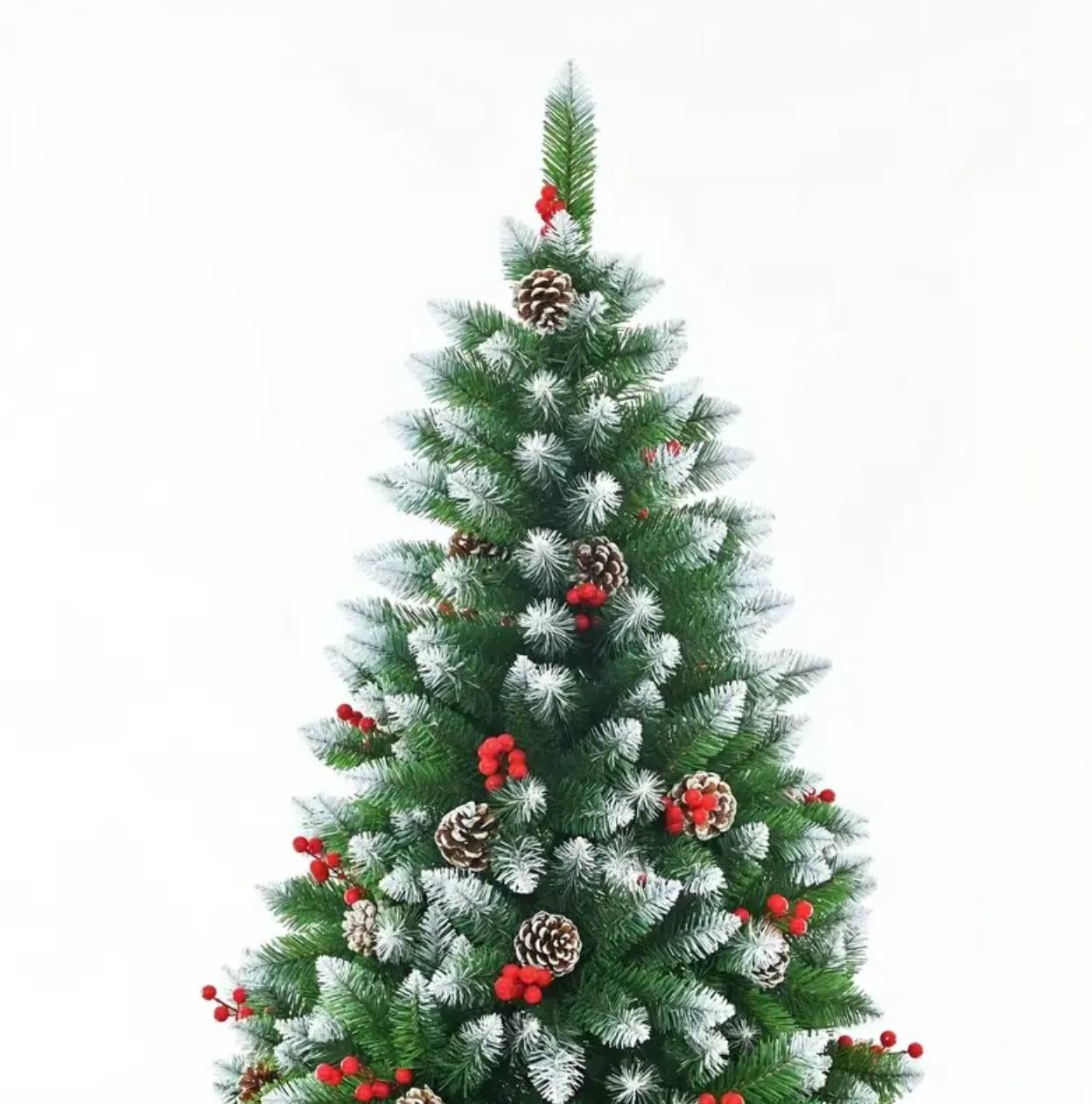 FROSTED CHRISTMAS TREES WITH CONES AND BERRIES
high quality with 2000 leaves