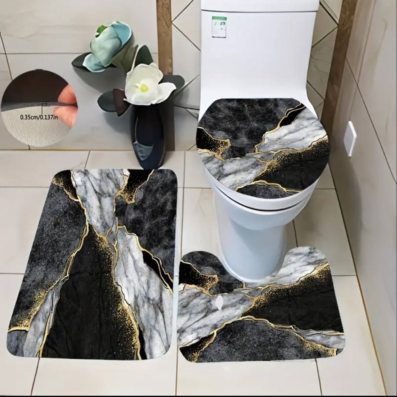 3pcs sets Toilet mats