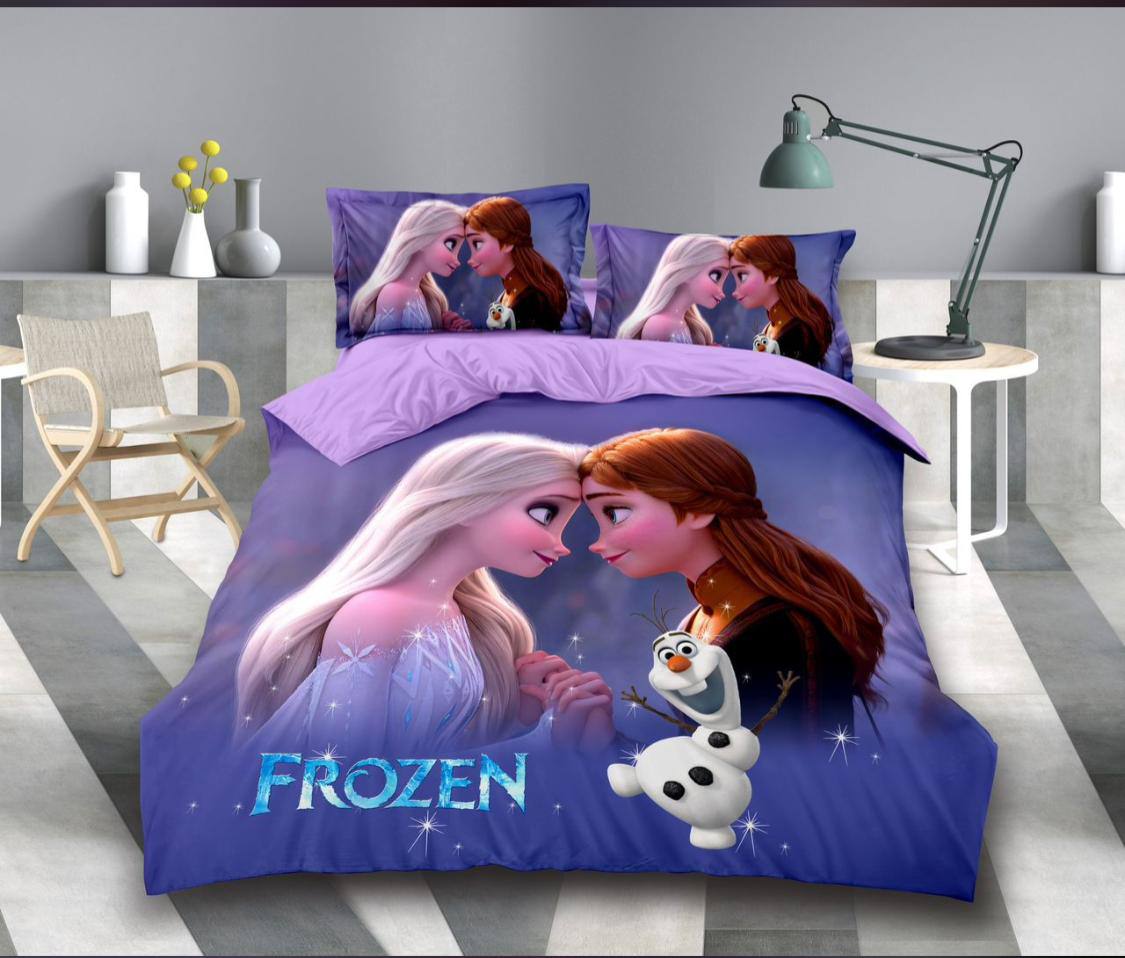 Cartoon themed duvet 1 bedsheet 1  pillowcase