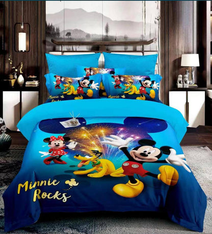 Cartoon themed duvet 1 bedsheet 1  pillowcase