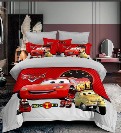 Cartoon themed duvet 1 bedsheet 1  pillowcase