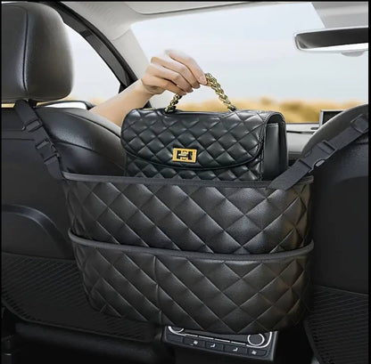 High quality PU leather car in between seat organizer