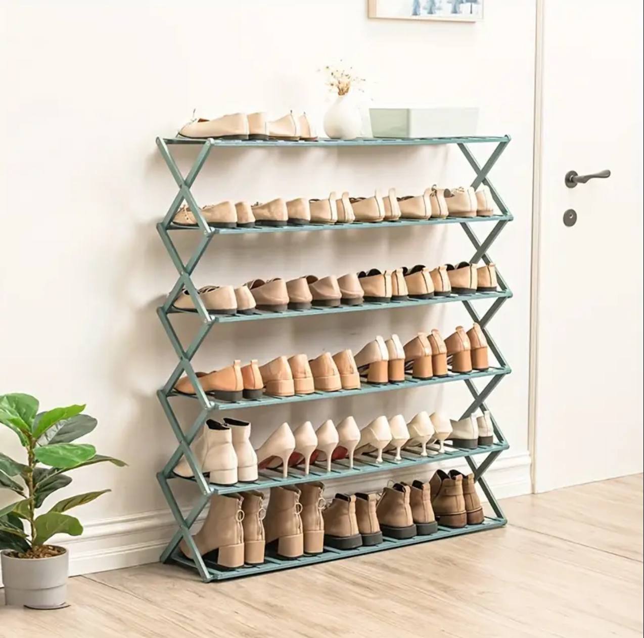 6-Tier Bamboo Shoe Rack stand / Multifunctional Organizer