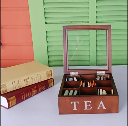 9 grid tea bag organizer