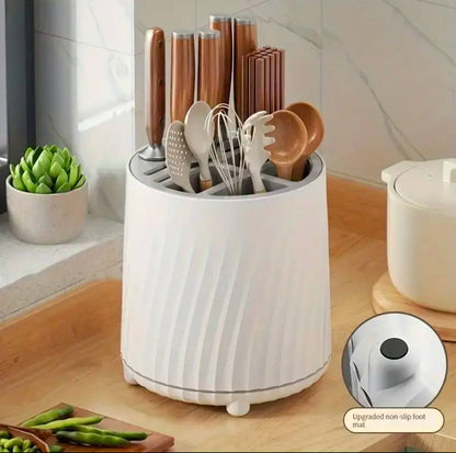 Multifunctional rotatable cutlery organizer