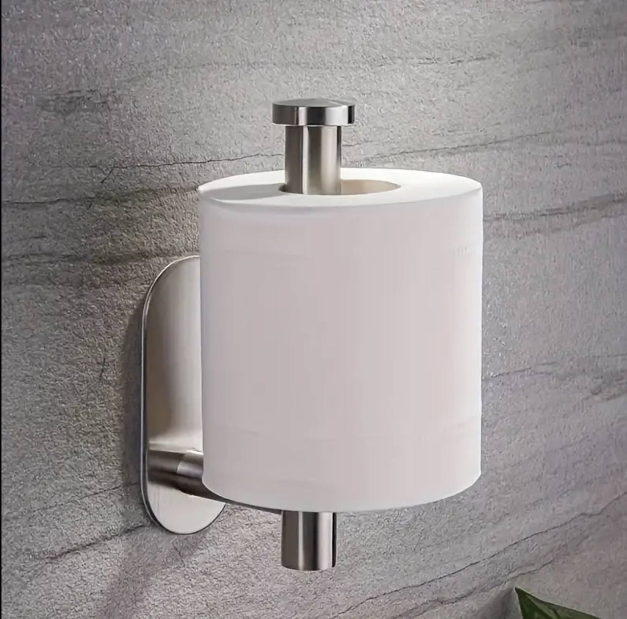 Adhesive Toilet Roll Paper Holder Organizer