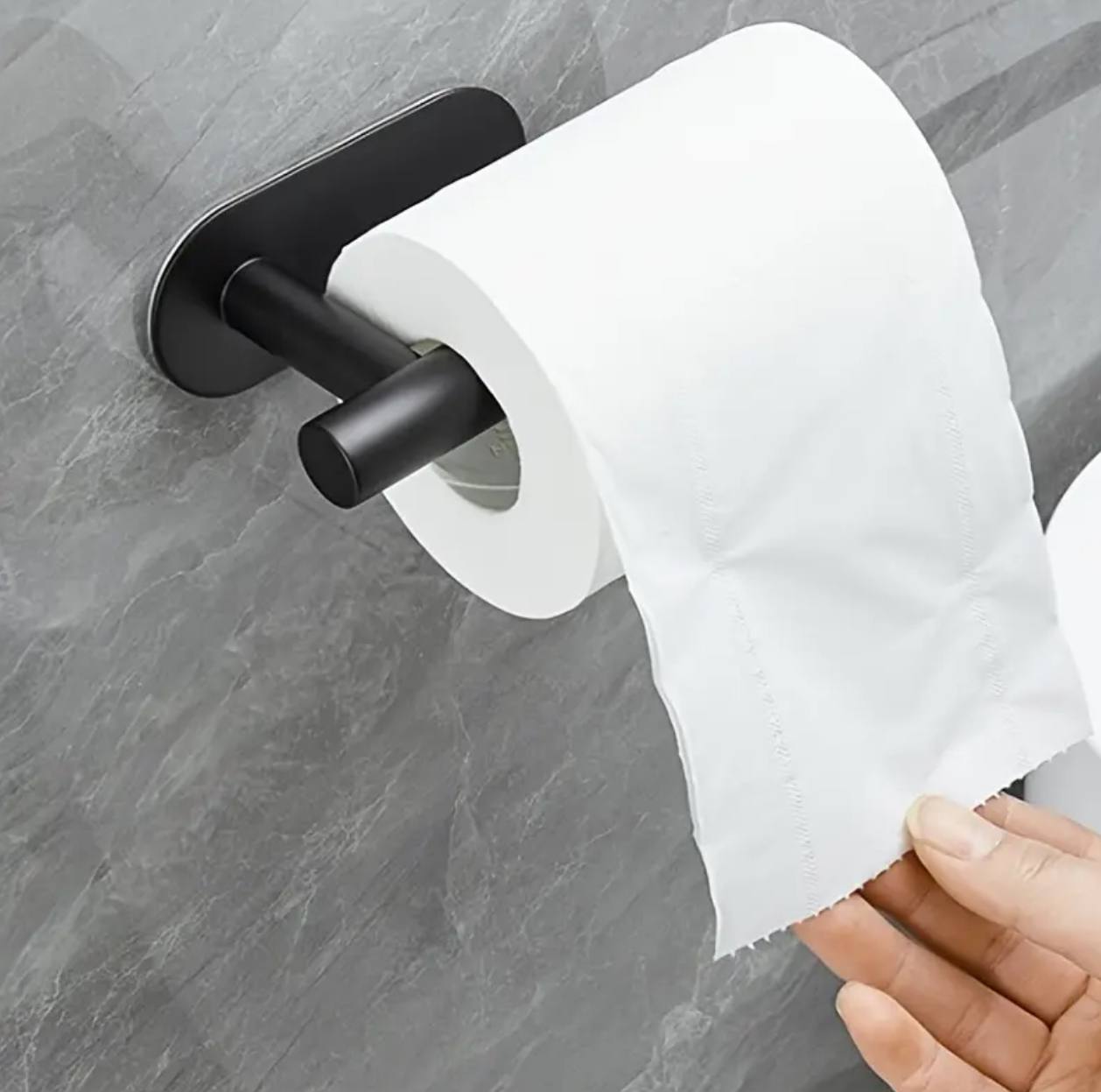 Adhesive Toilet Roll Paper Holder Organizer