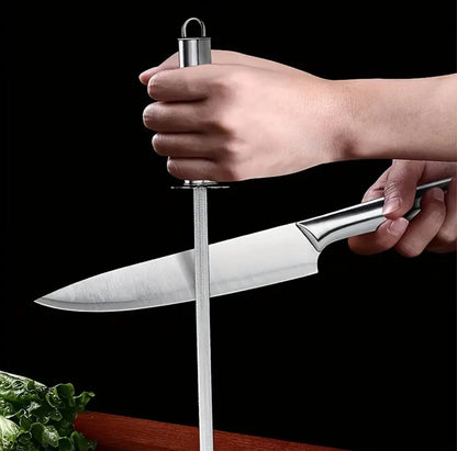 Stainless steel chef's knives.
8pcs set