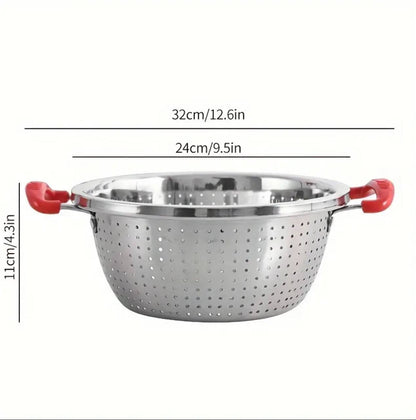 32cm  with handles drainer/Rice strainer,fruits drainer