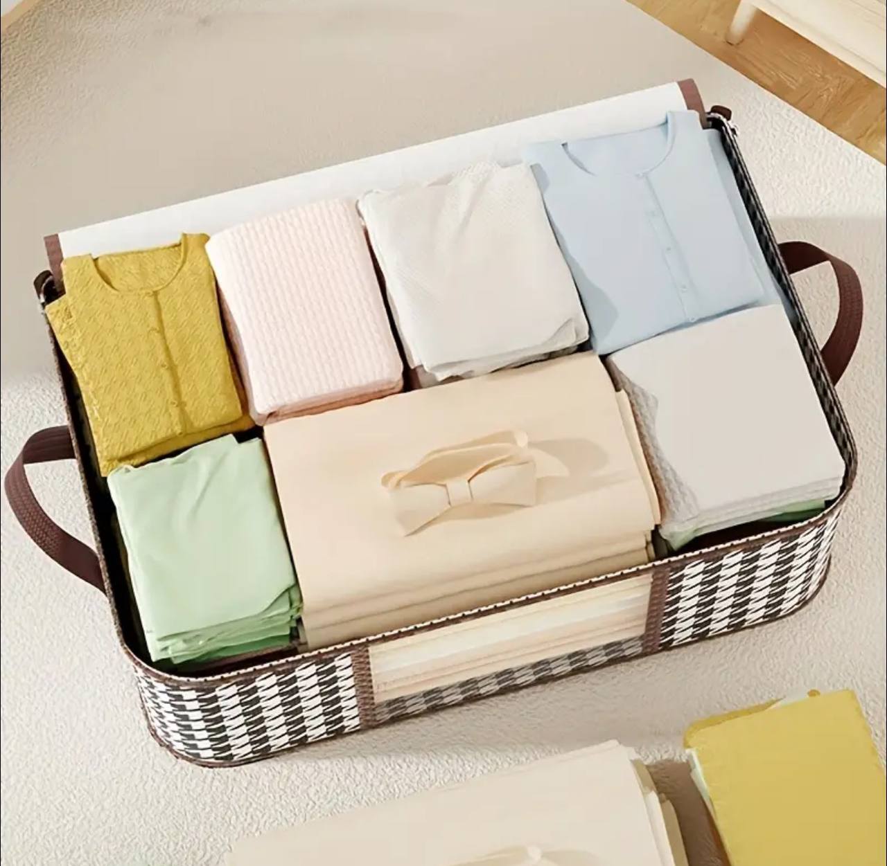 2in1 Foldable large cloth organizer storage box