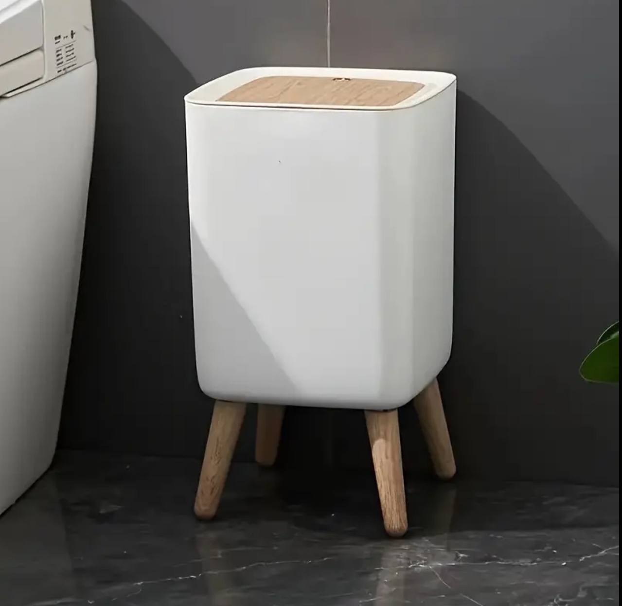 Nordic Style High Foot 7L Dustbin, With Lid