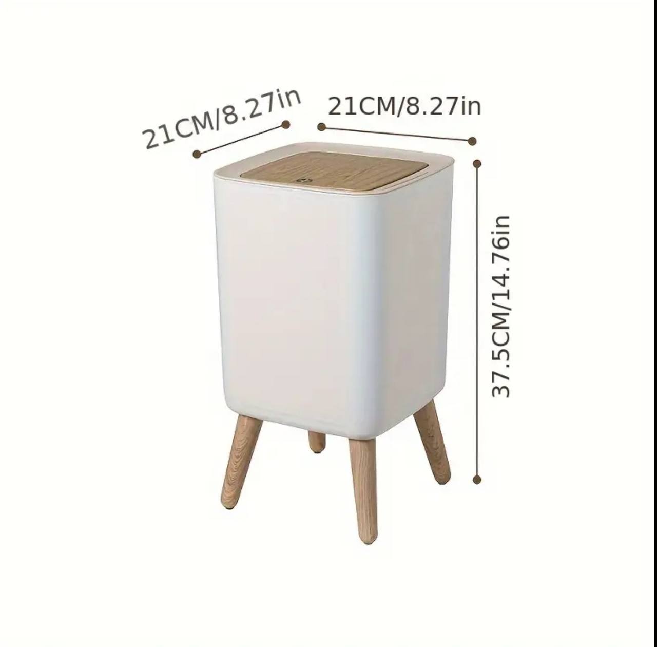 Nordic Style High Foot 7L Dustbin, With Lid