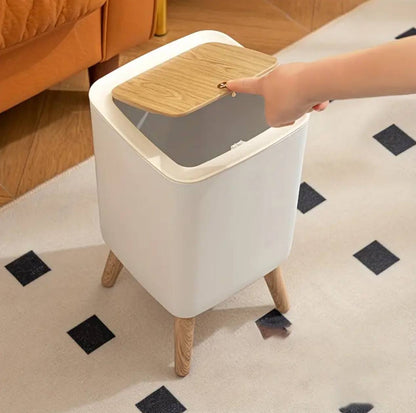 Nordic Style High Foot 7L Dustbin, With Lid