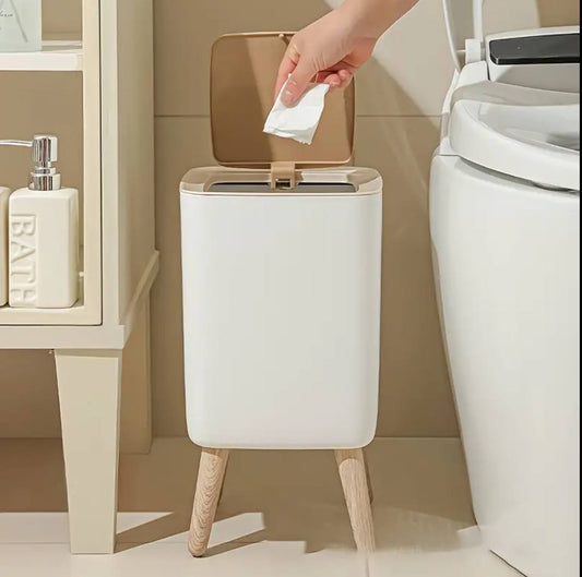 Nordic Style High Foot 7L Dustbin, With Lid