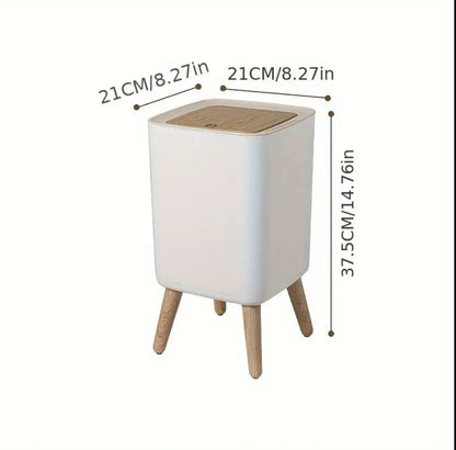 Nordic Style High Foot 7L Dustbin, With Lid