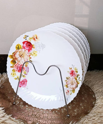 6pcs floral dinner plates set