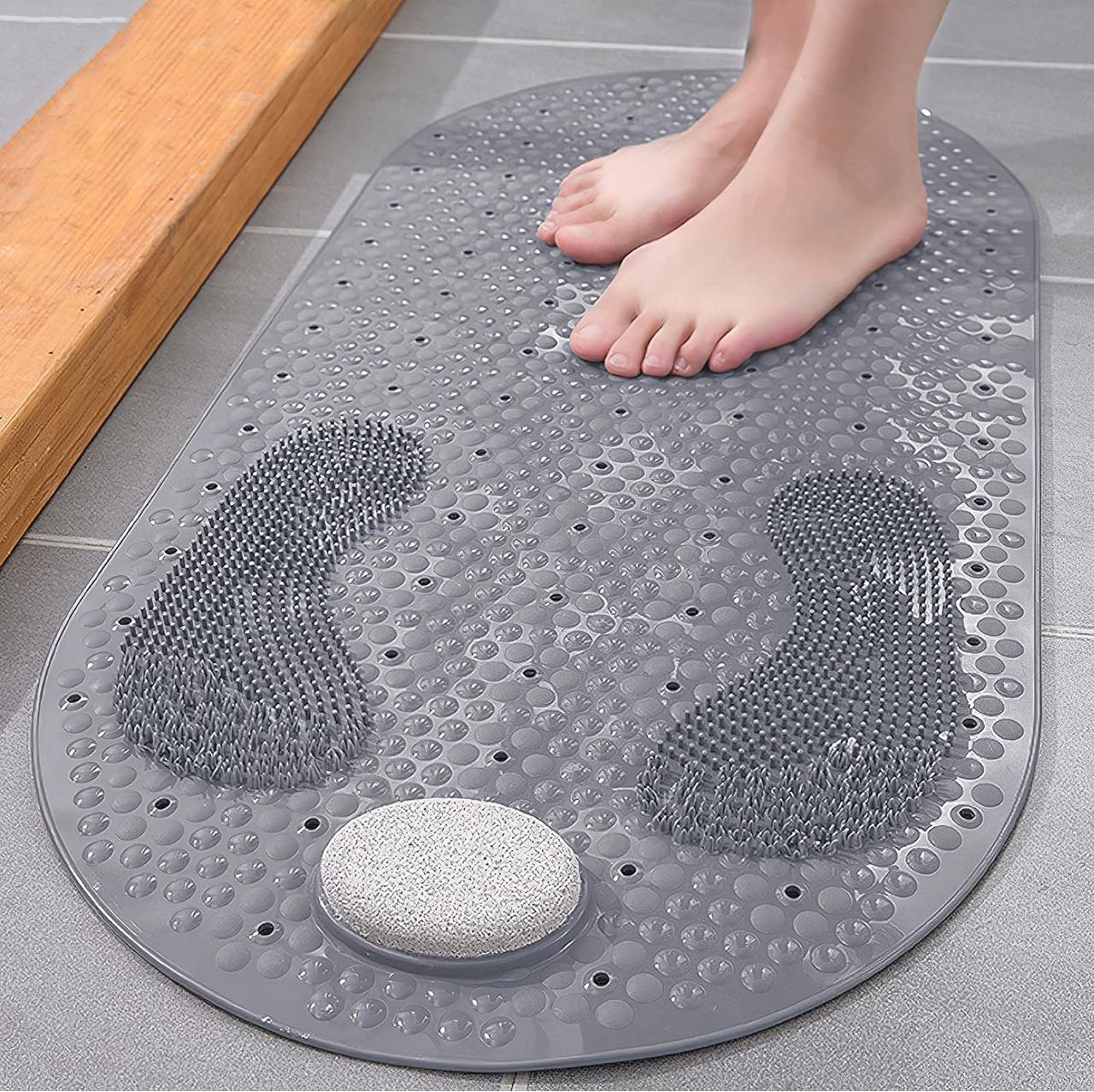 New style PVC non-slip bathroom grind stone floor mat shower room massage foot mat