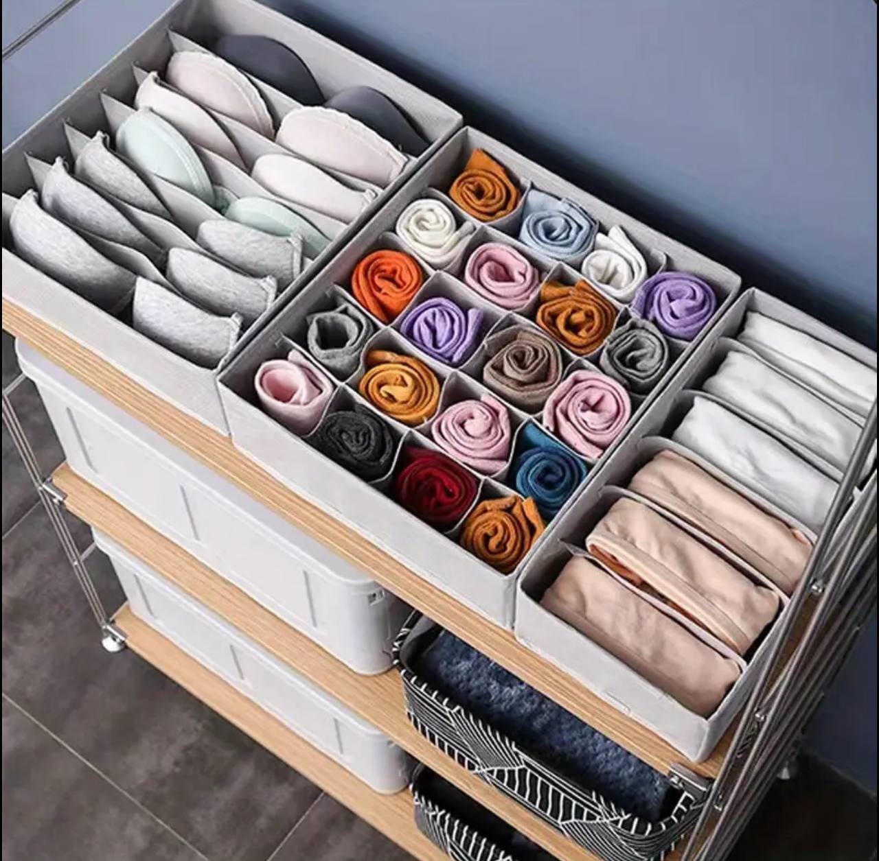 3Pcs/Set Underwear Bra Socks Storage Box