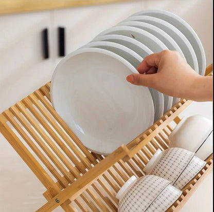 Foldable Bamboo dish rack