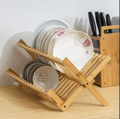 Foldable Bamboo dish rack