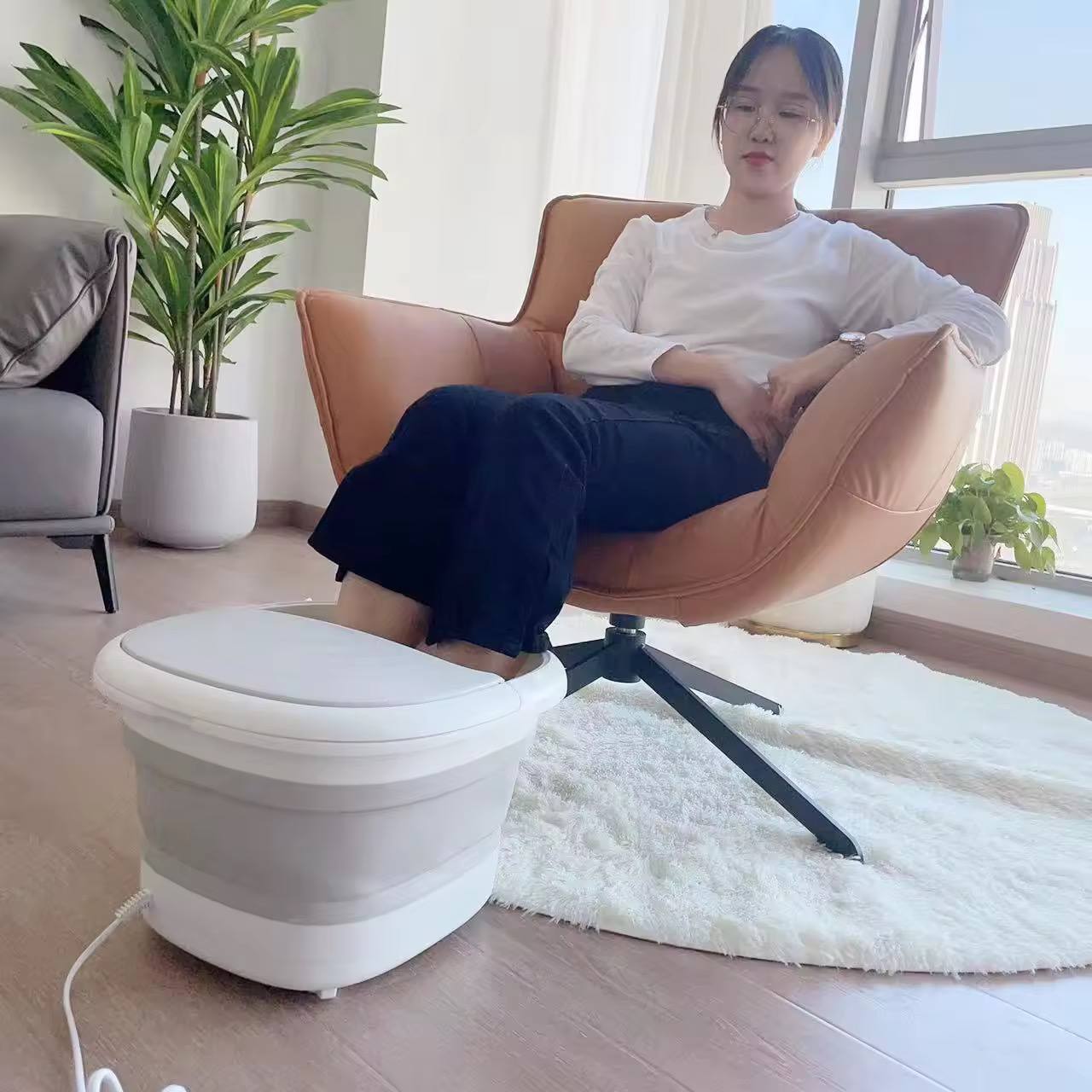 High quality portable silicon folding electric foot bath machine