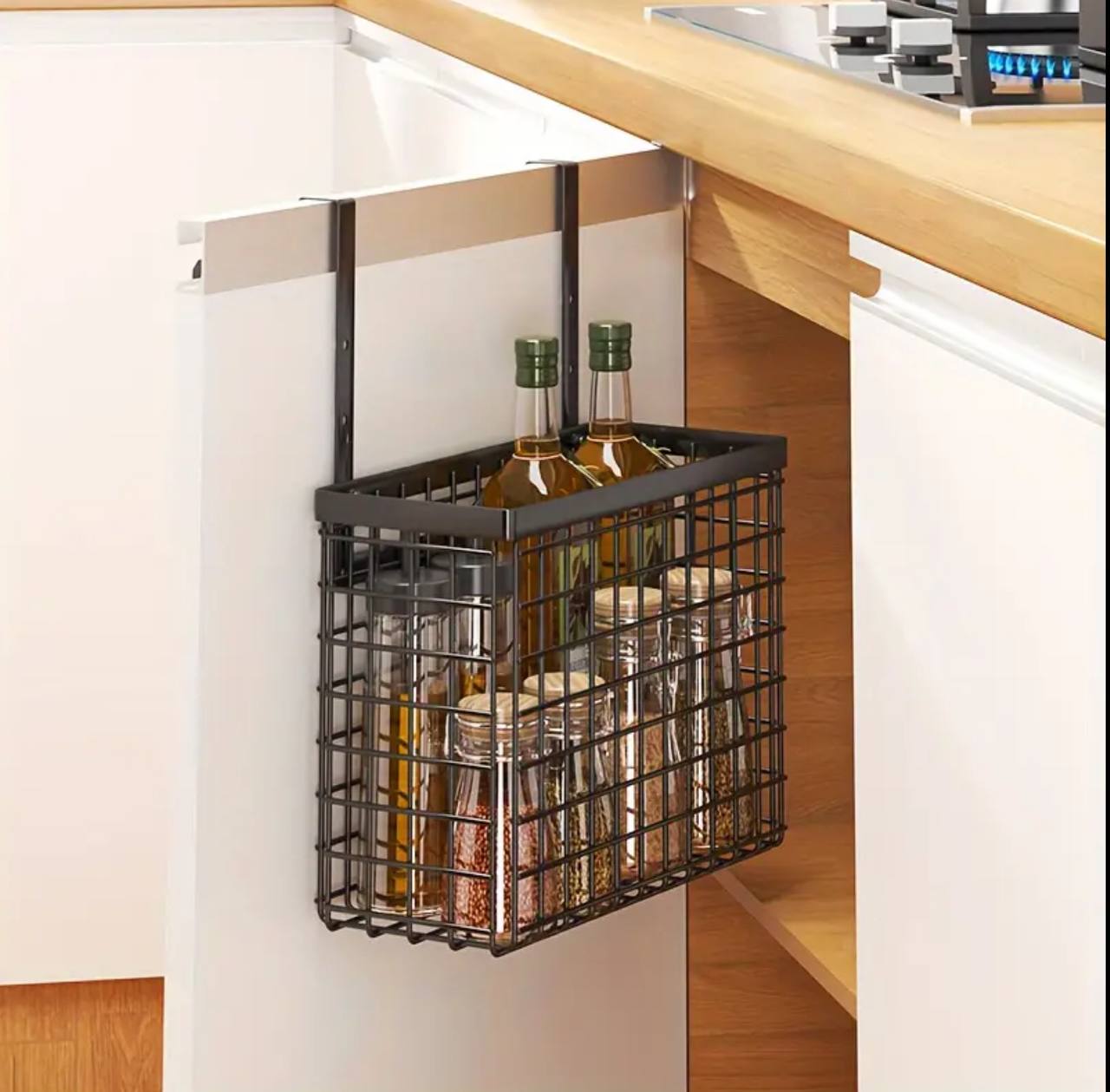 2 pc Over the Cabinet door Organizer with towel rack