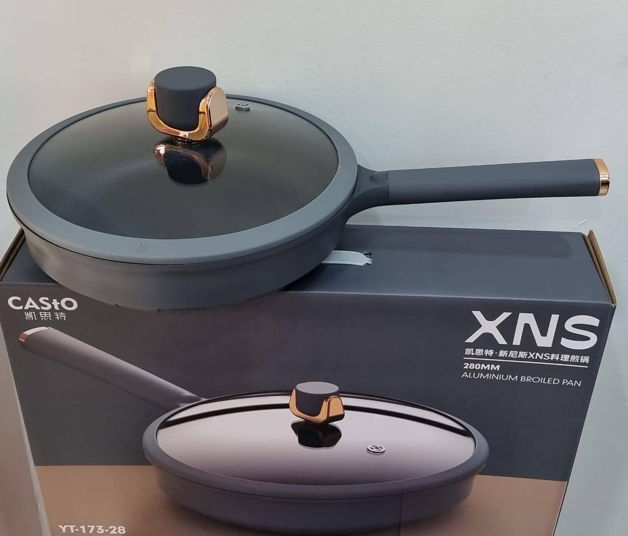 Casto xns 280mm 4litre nonstick aluminium broiled pan