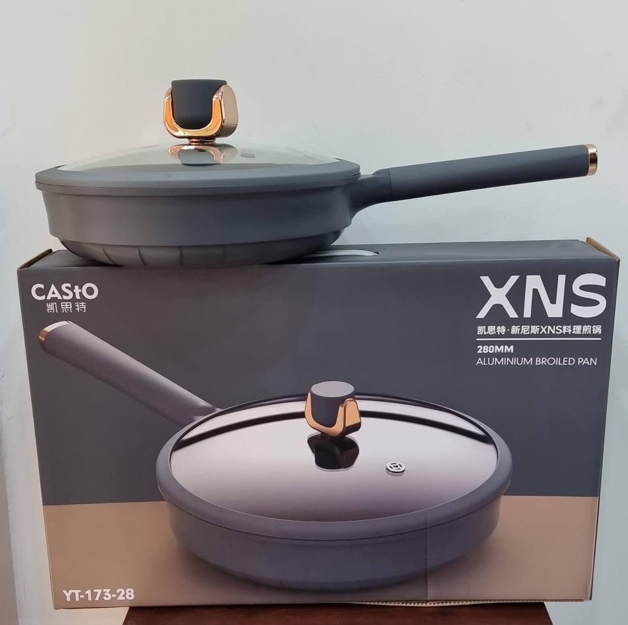 Casto xns 280mm 4litre nonstick aluminium broiled pan