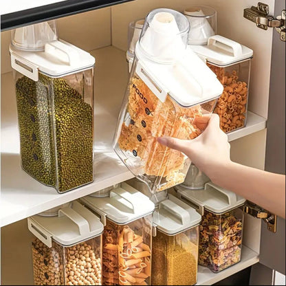 Transparent air tight food storage container/cereal  dispenser