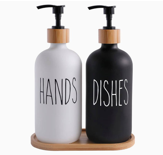 2pcs Kitchen Sink Dish HANDS// DISHES Dispenser