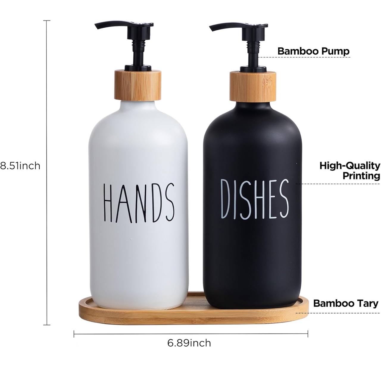 2pcs Kitchen Sink Dish HANDS// DISHES Dispenser