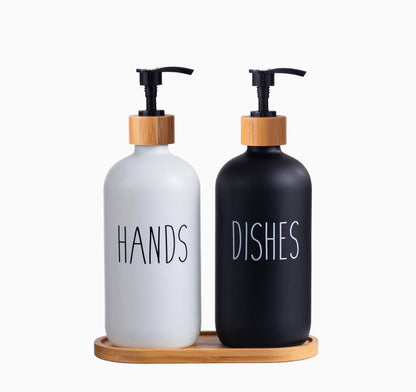 2pcs Kitchen Sink Dish HANDS// DISHES Dispenser