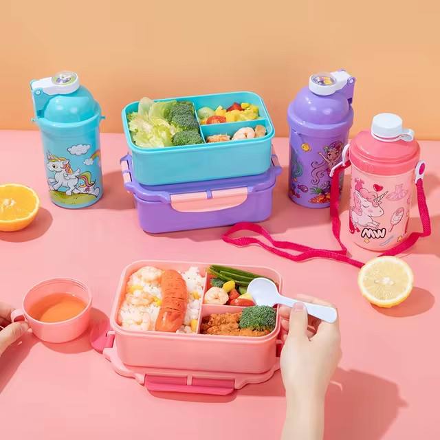 Unicorn Lunch Box Water Cup Set