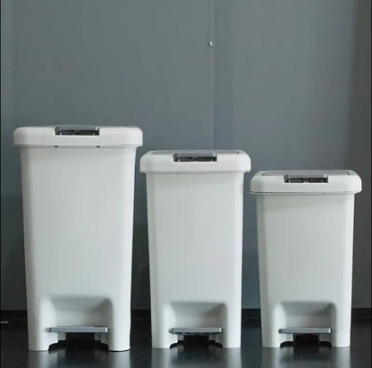 Pedal Dustbin with dual opening by foot press or hand press