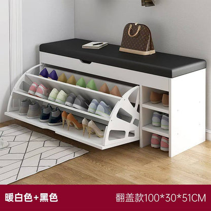 Modern Bucket flip shoe cabinet with seat changing stool bench