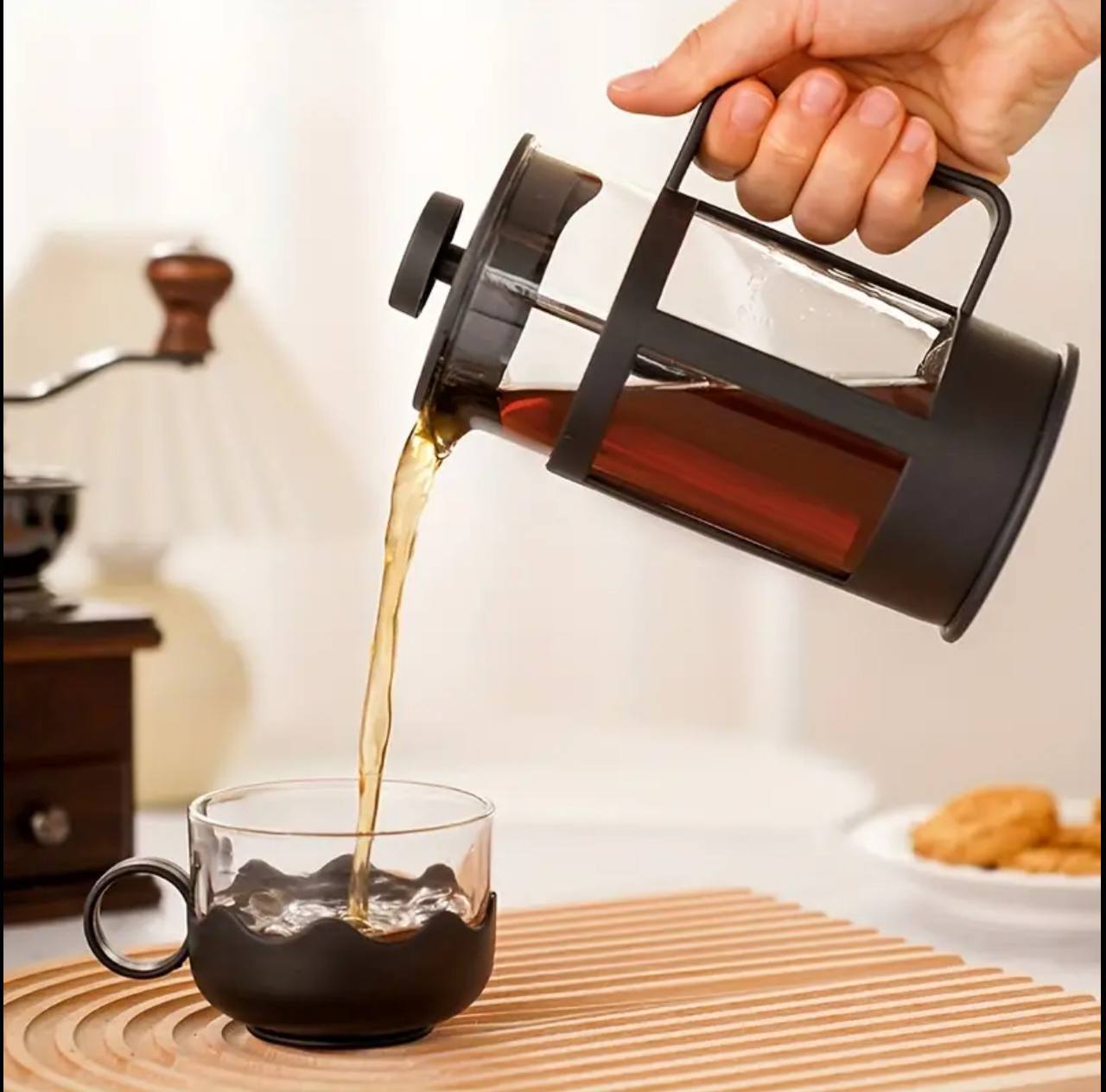 Coffee Tea Maker French coffee Press Plunger  Machine with 3-level filtration system