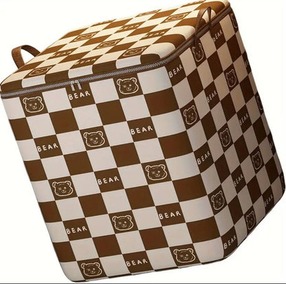 Cute bear Non-Woven Zipper Storage quilt Bag 3 different size