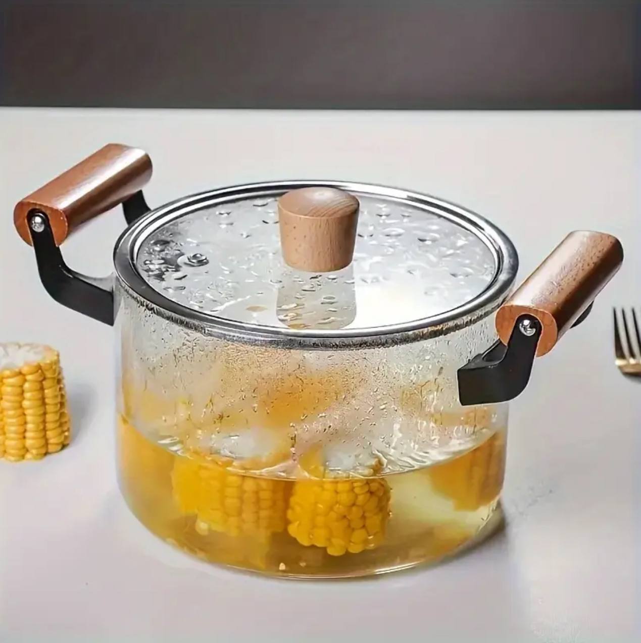 3.5 ltrs Glass Cooking pot