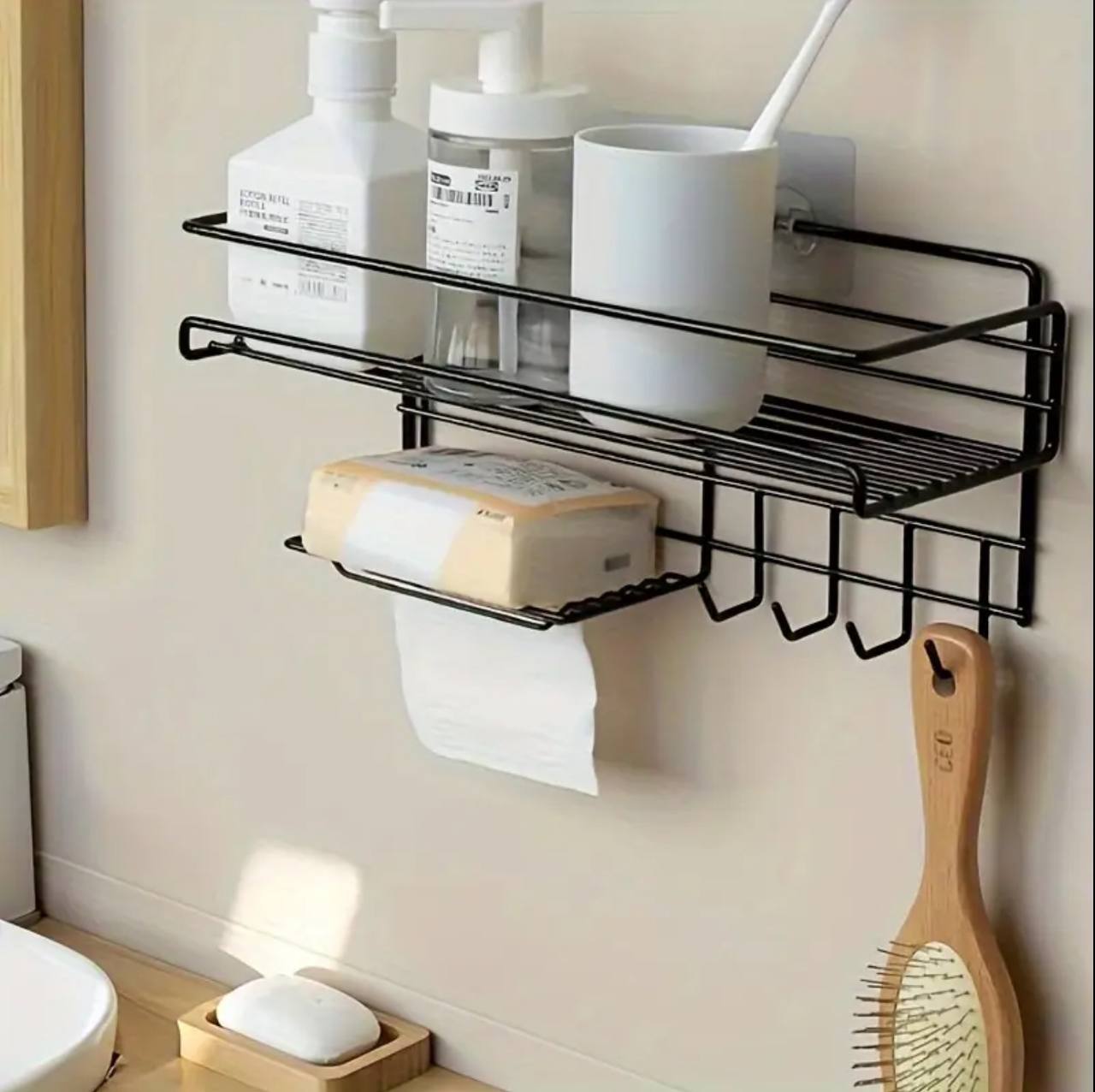 Heavy duty rectangular Self-Adhesive bathroom rack – Luxury Homes ...